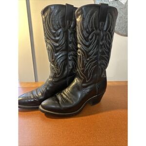 Texas Brand Woman's 8.5 D Leather Cowboy Western Boots Made USA Cowboy Western